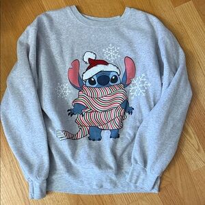 Stitch Christmas Crew Neck Sweatshirt - Unisex Size Small